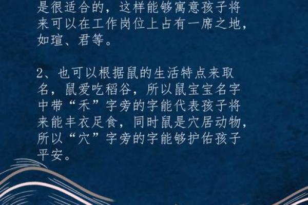 中午1点出生的属鼠男孩用什么字取名比较好姓名