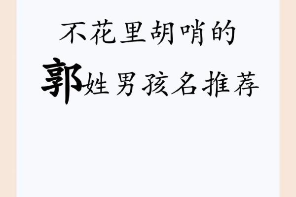 郭姓男孩名字大全-郭姓男孩起名字大全-郭姓名字大全姓名
